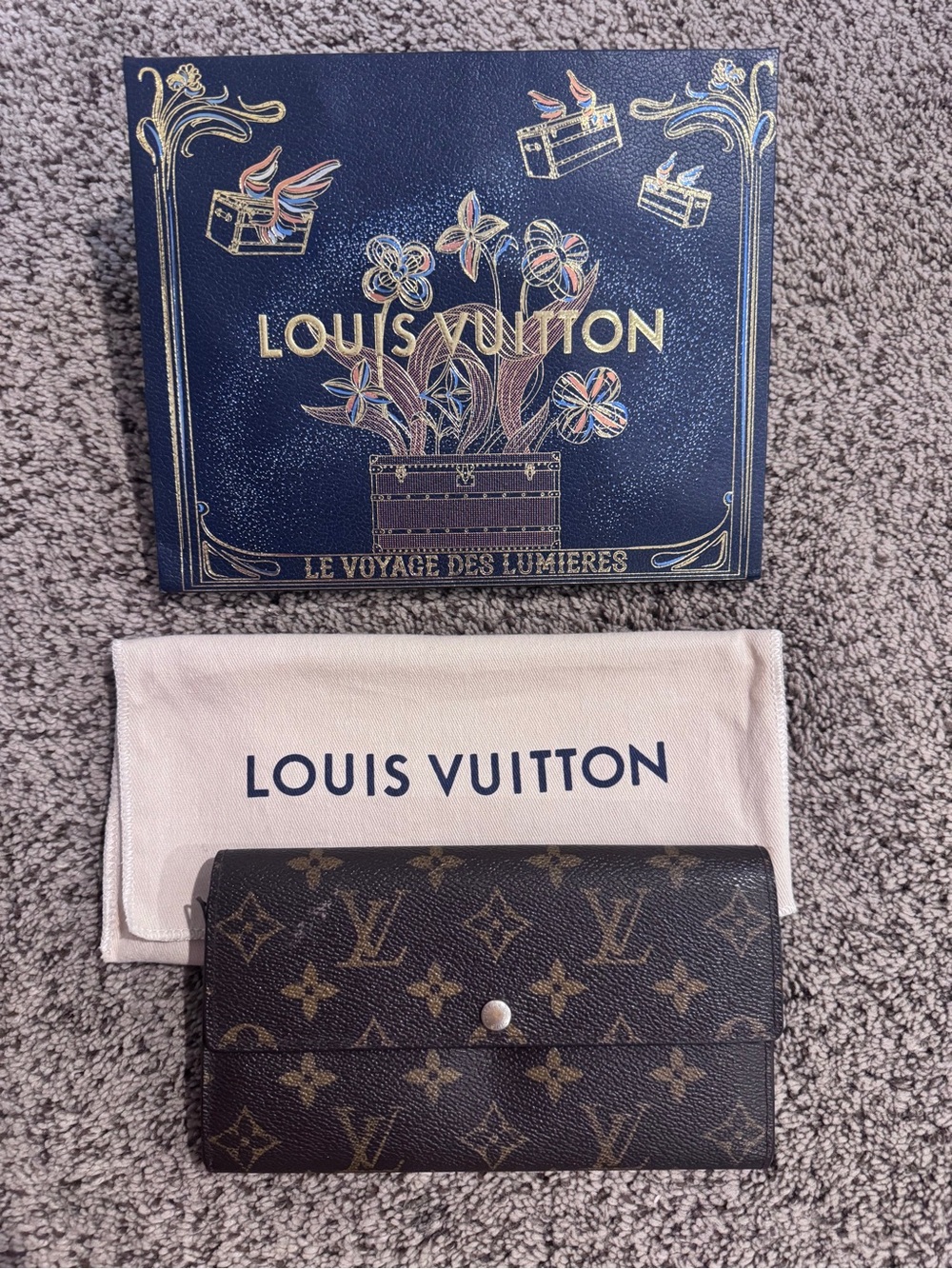 Louis Vuitton Monogram Canvas Continental Wallet - Brown & Gold